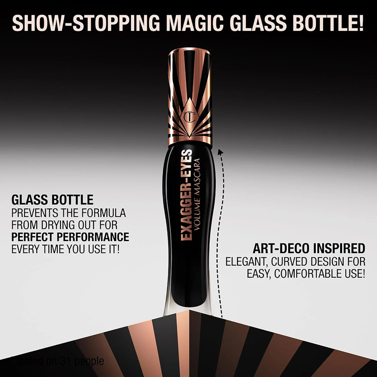 Charlotte Tilbury Exagger-Eyes Mascara features and lash styling brush