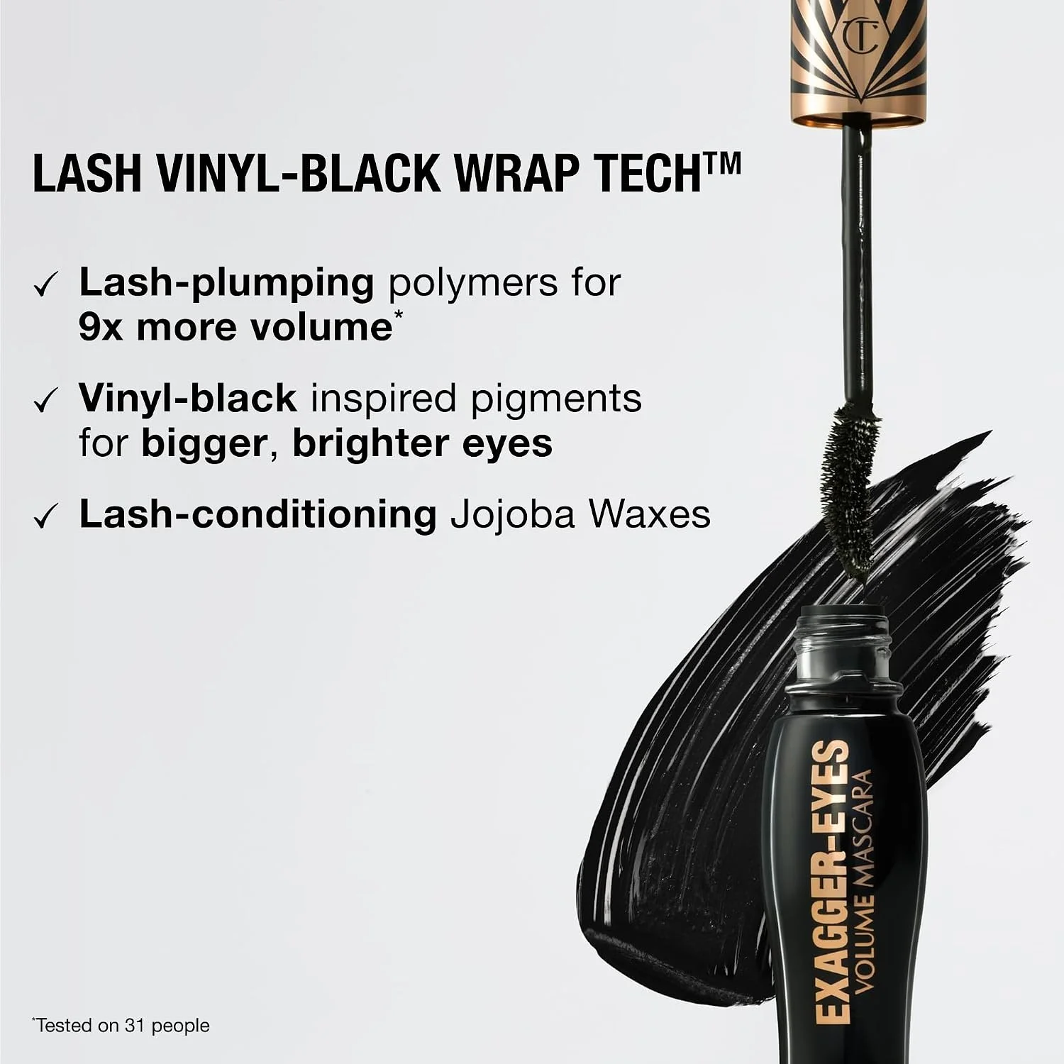 Charlotte Tilbury Exagger-Eyes Mascara lash styling and application guide