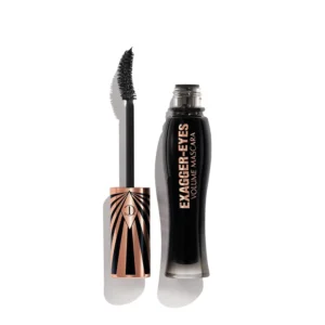 Charlotte Tilbury Exagger-Eyes Mascara product bottle and curved brush