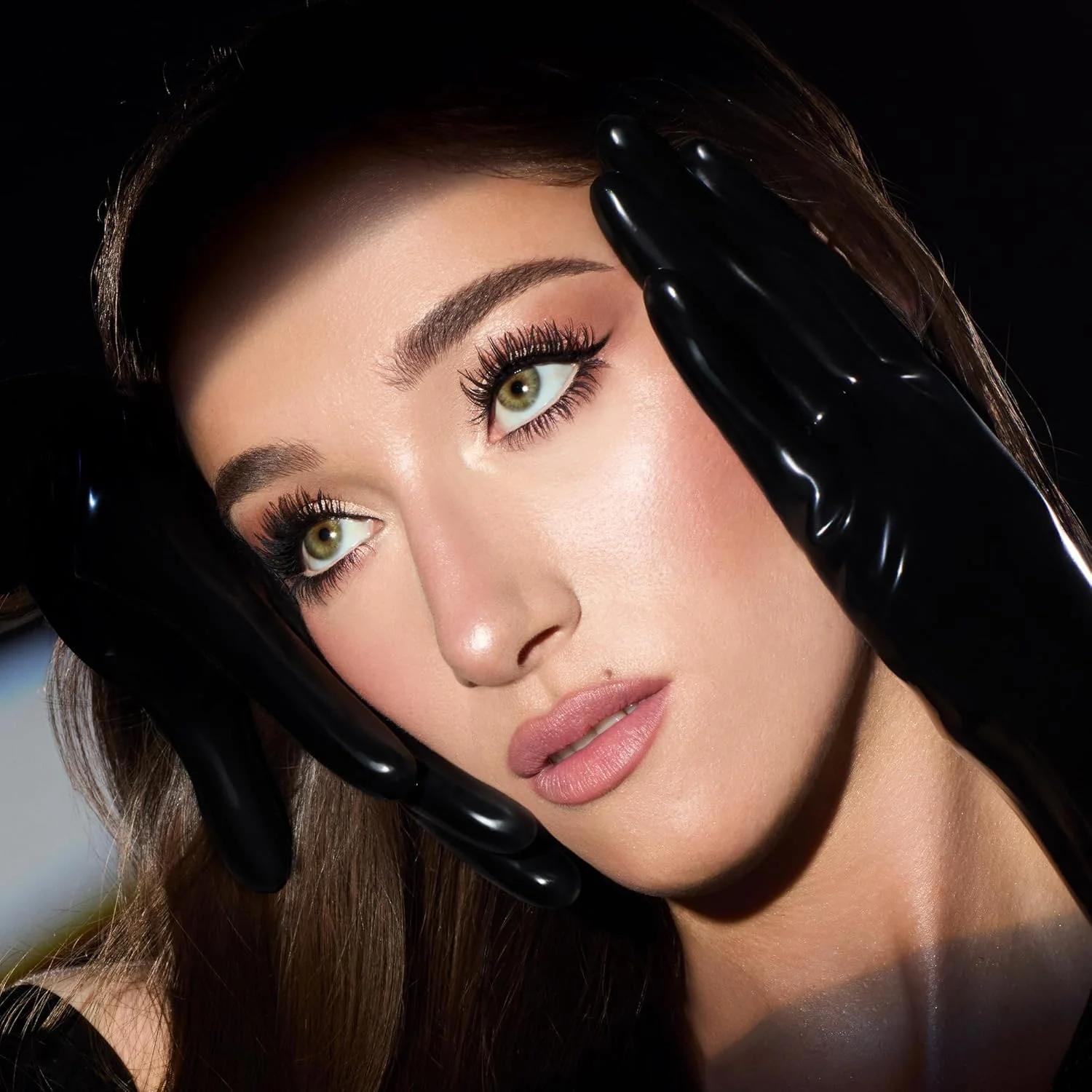 Model wearing Charlotte Tilbury Exagger-Eyes Mascara for fuller lashes